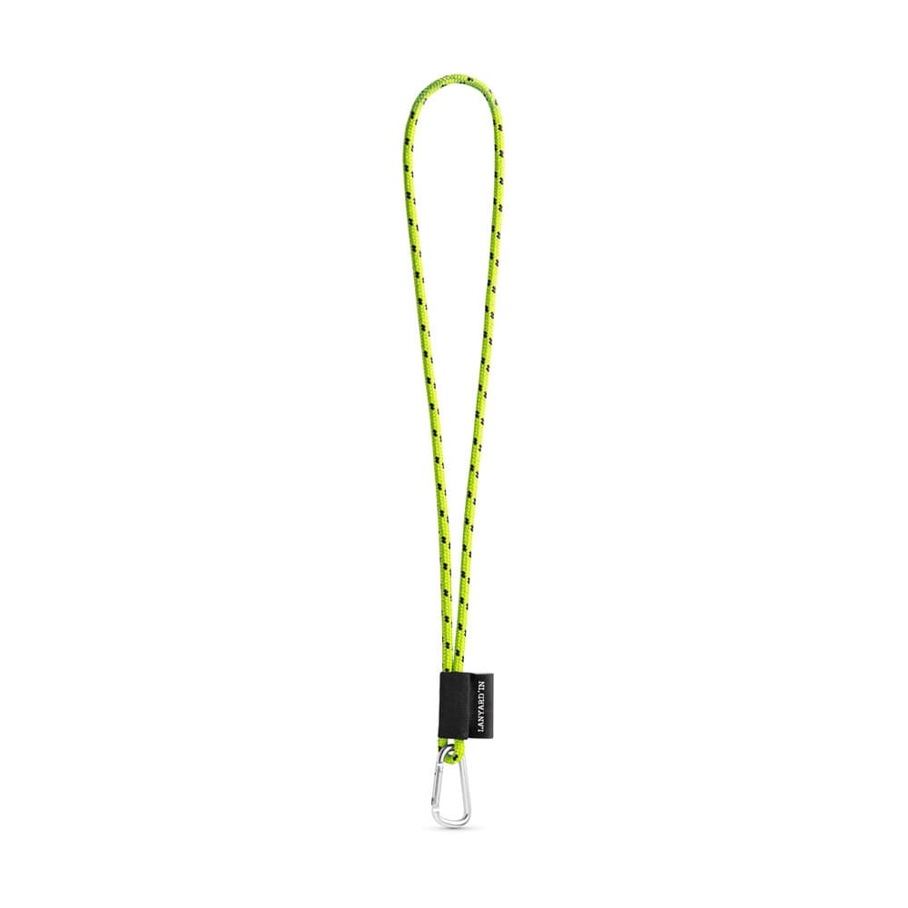 SET Lanyard NAUTIC Long (Ø 5 mm) com Mosquetão D-Shape 55 mm — Amarelo Néon