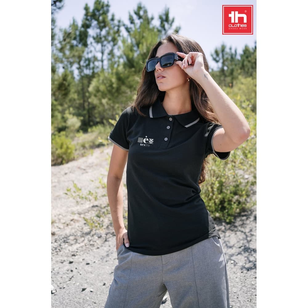 THC ROME WOMEN. Polo bicolor para senhora