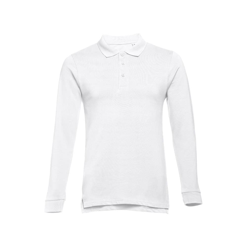 THC BERN WH 3XL. Polo de manga comprida para homem — Branco