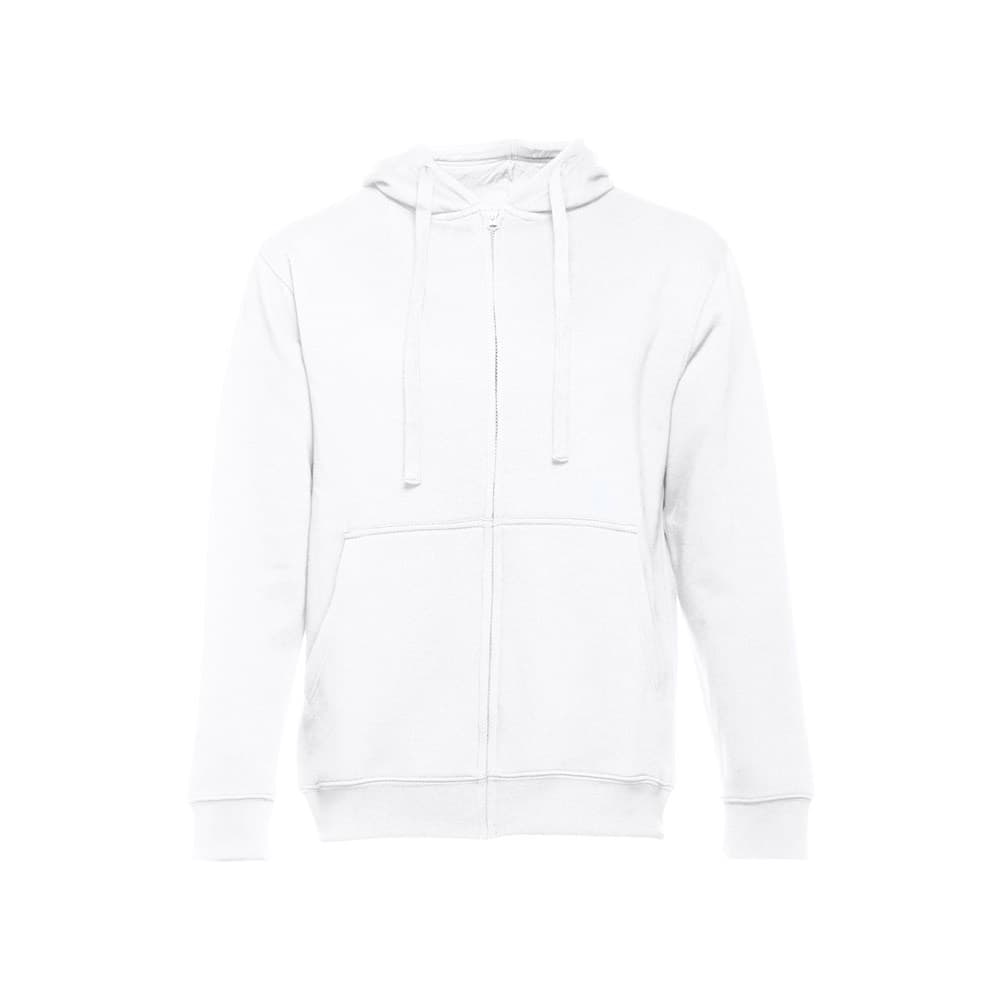 THC AMSTERDAM WH. Sweatshirt para homem, com fecho e capuz — Branco