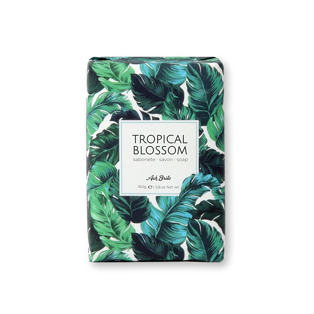 TROPICAL BLOSSOM. Sabonetes enriquecidos com azeite (160g) — Verde escuro