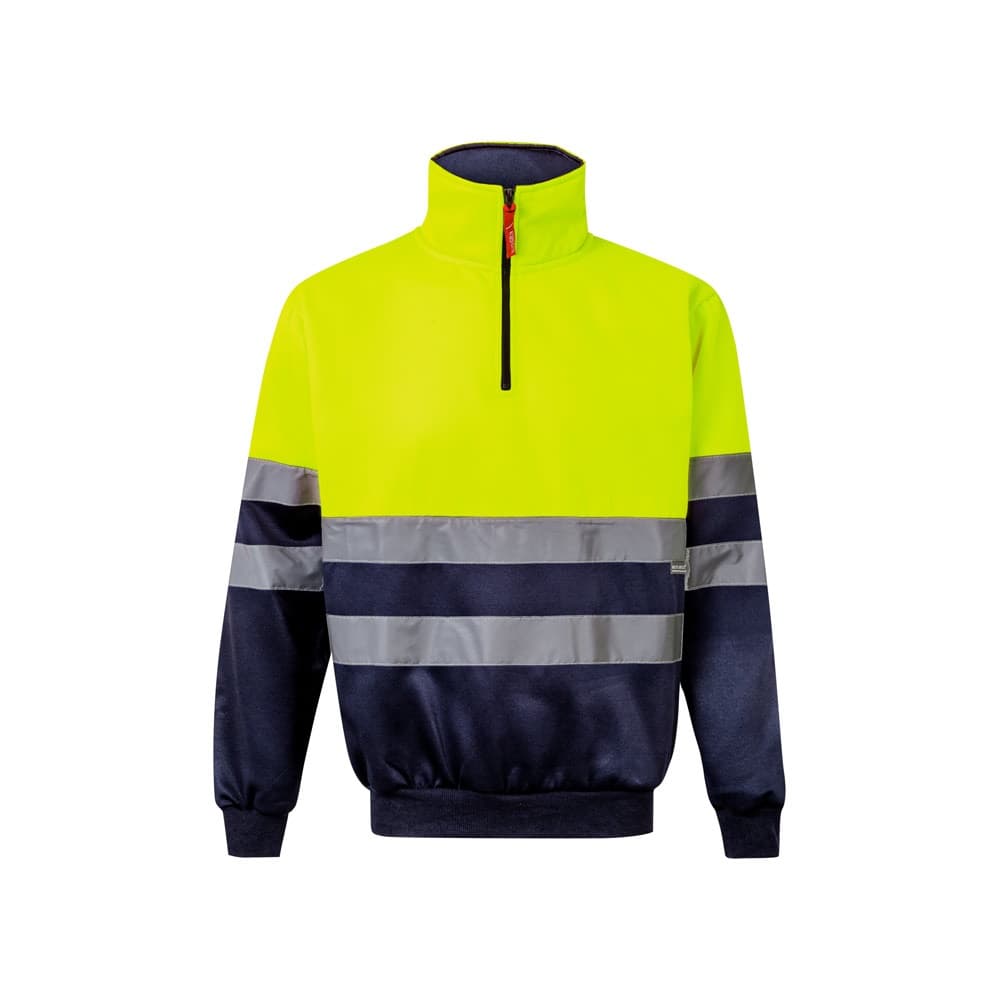 VL THOR. Sweatshirt bicolor (300g/m²) em felpa de poliéster (100%) — Azul marinho