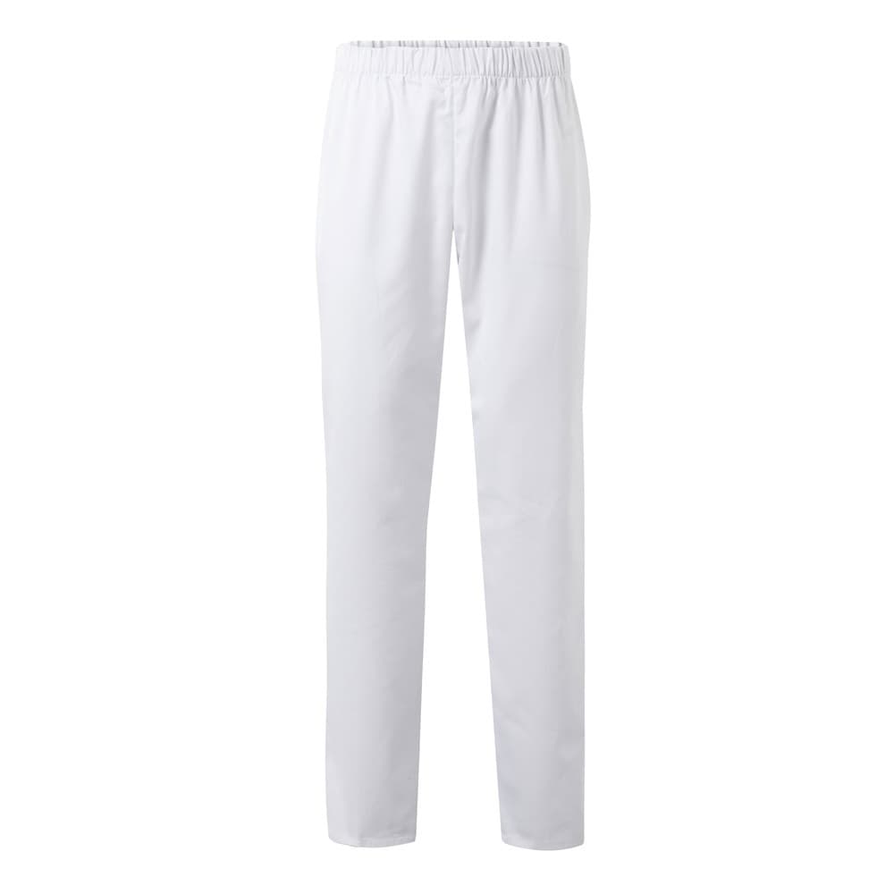 VL TYCHE. Calças em sarja (190g/m²), em algodão (35%) e poliéster (65%) — Branco