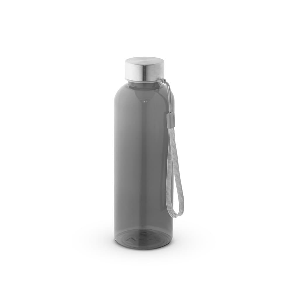 ENDERS M. Garrafa em PET reciclado (100% rPET) com acabamento translúcido brilhante 600 mL — Preto