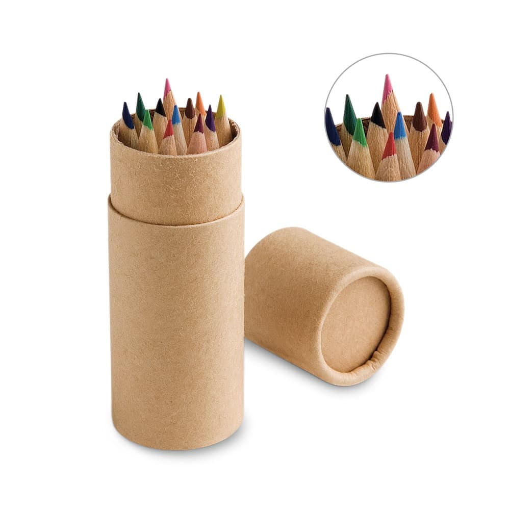 CYLINDER. Caixa com 12 lápis de cor