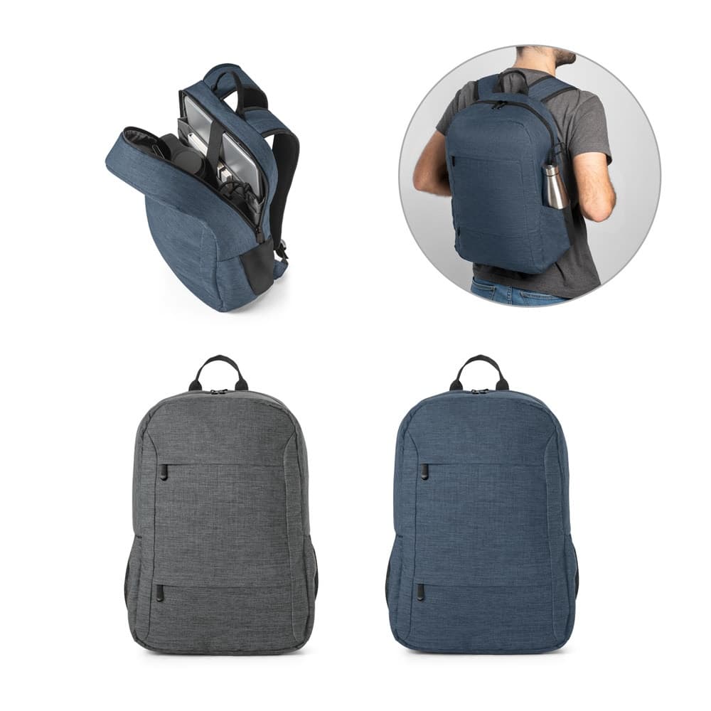 BUSINESS. Mochila para computador portátil em poliéster reciclado 300D