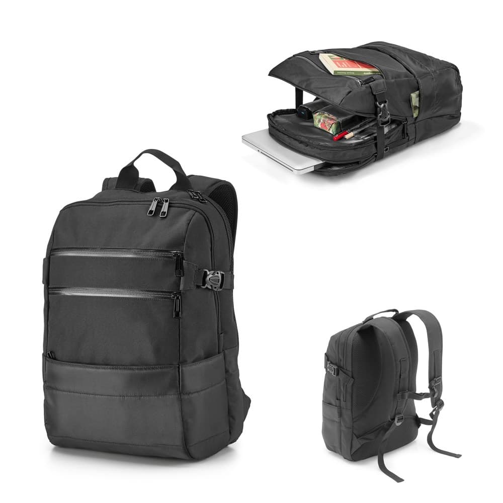 ZIPPERS BPACK. Mochila para portátil 15'6'' em 840D jacquard e poliéster 300D