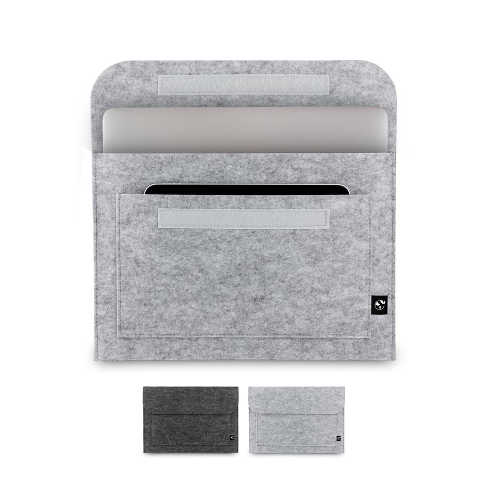 FELPY SLEEVE. Pasta para computador portátil em feltro reciclado (100% rPET)