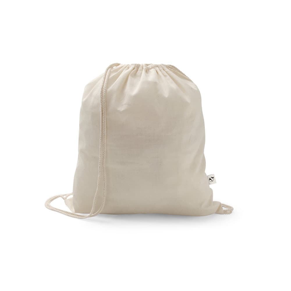 SALAMANCA. Saco tipo mochila em algodão reciclado (70%) e poliéster (30% rPET) (150 g/m²)
