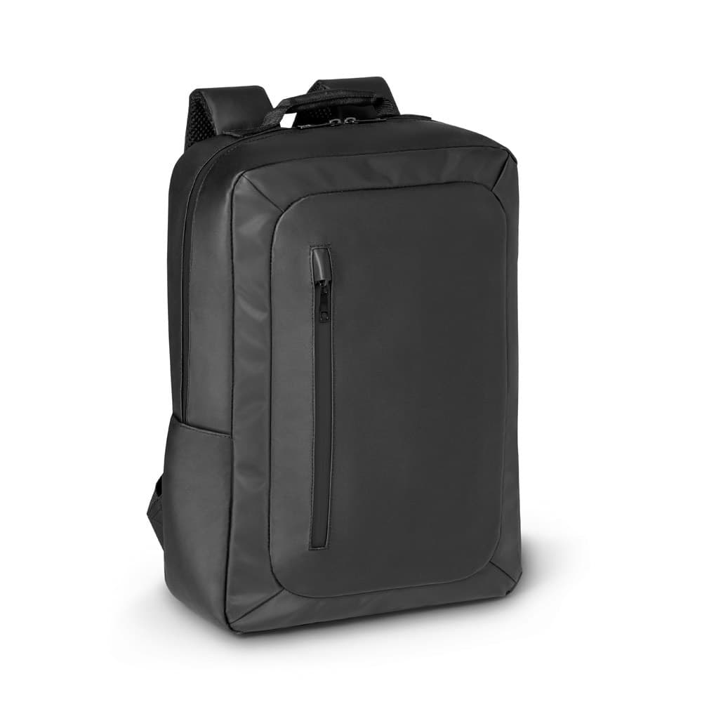 OSASCO. Mochila para computador portátil em poliéster reciclado 600D de alta densidade 15" — Preto