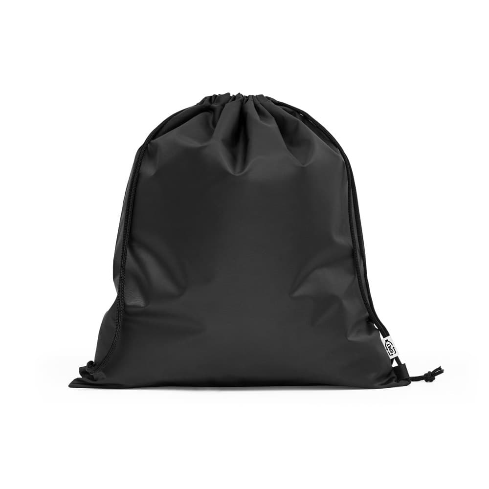 PEMBA. Saco tipo mochila em 190T poliéster reciclado (100% rPET) — Preto