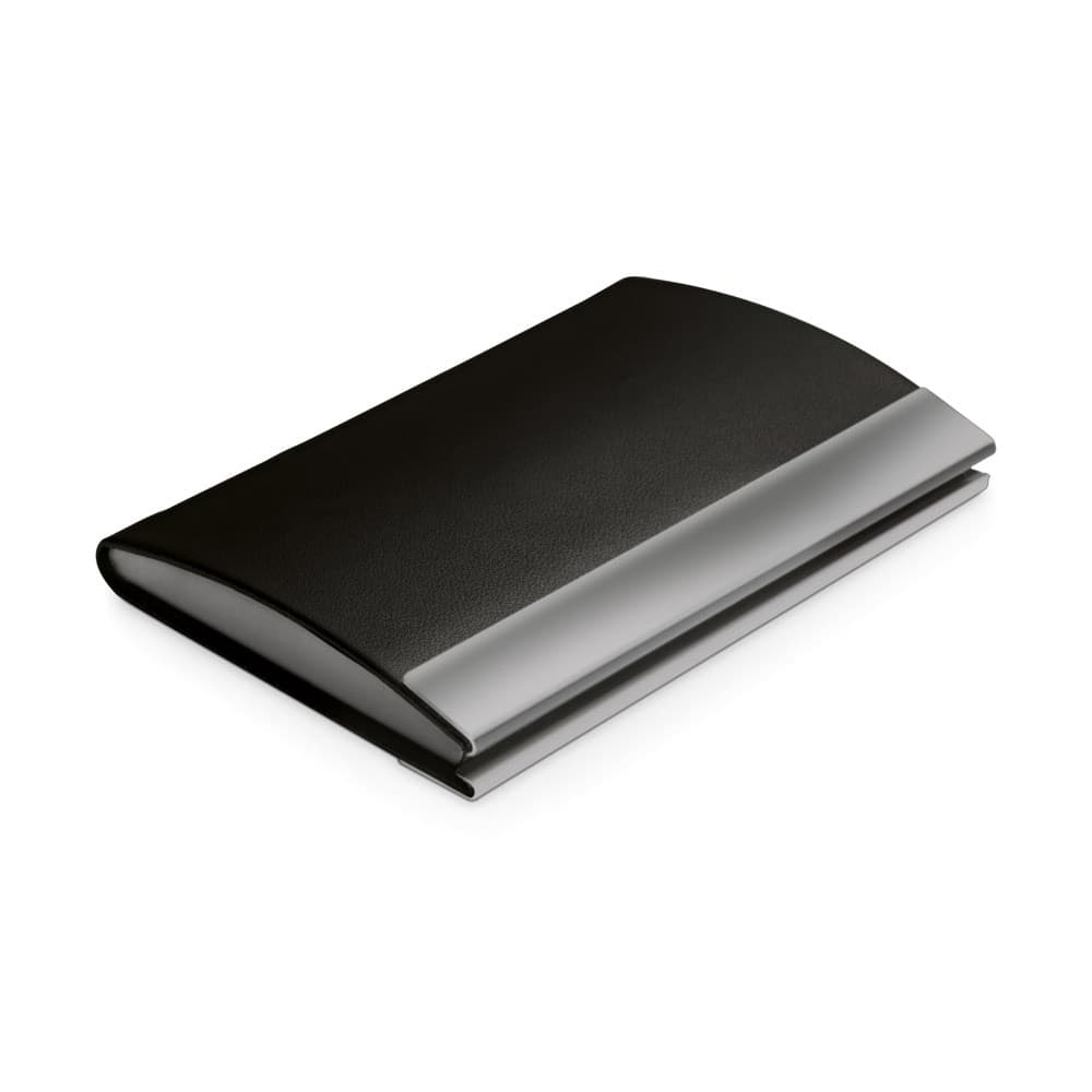 SANDLER. Porta-cartões em metal e PU — Preto