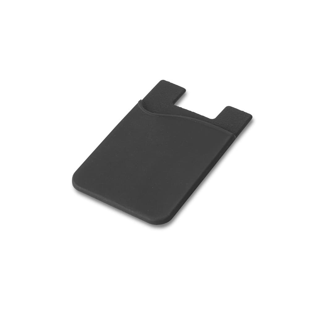 SHELLEY. Porta-cartões para smartphone em silicone — Preto