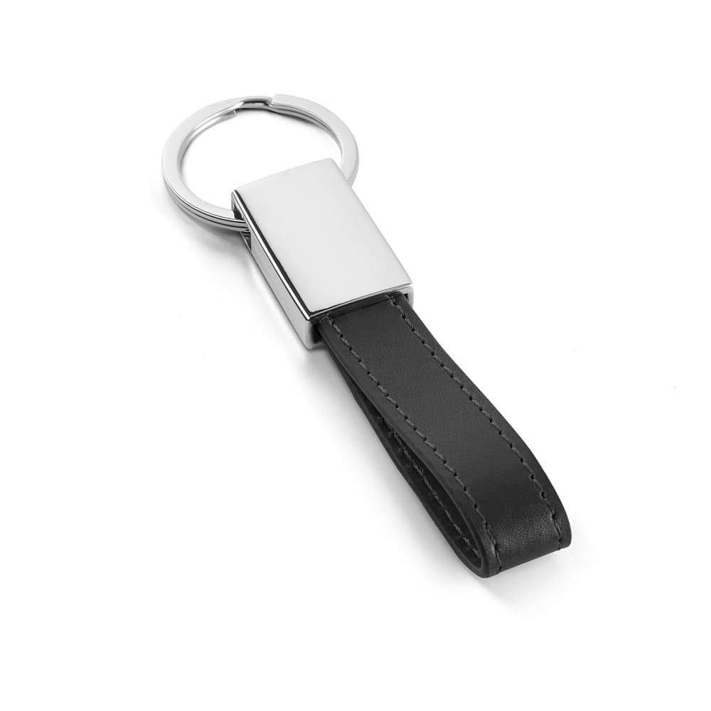 WATOH. Porta-chaves em metal e PU — Preto
