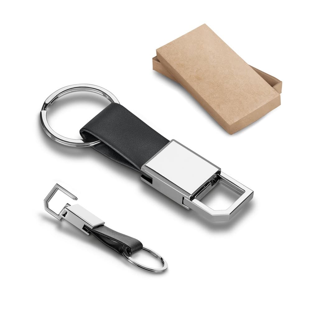 BOURCHIER. Porta-chaves em metal e PU