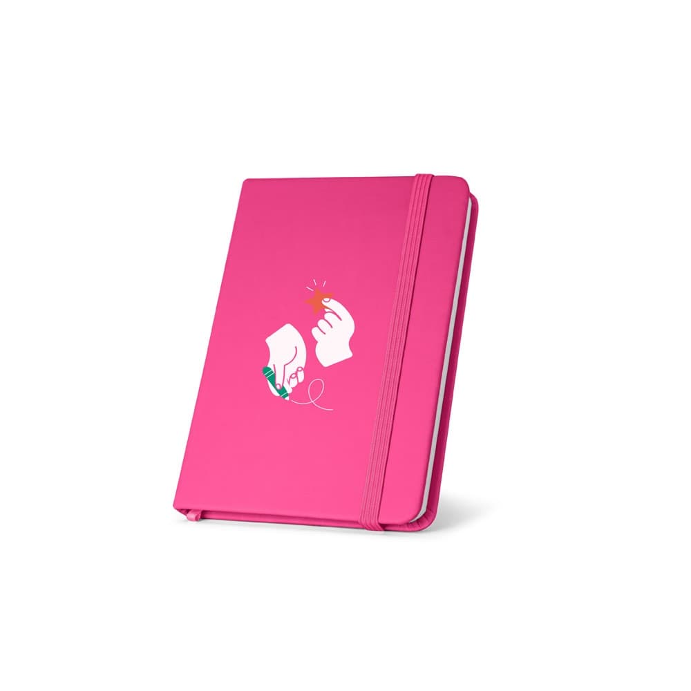 MEYER. Bloco de notas de bolso em PU com folhas lisas — Rosa