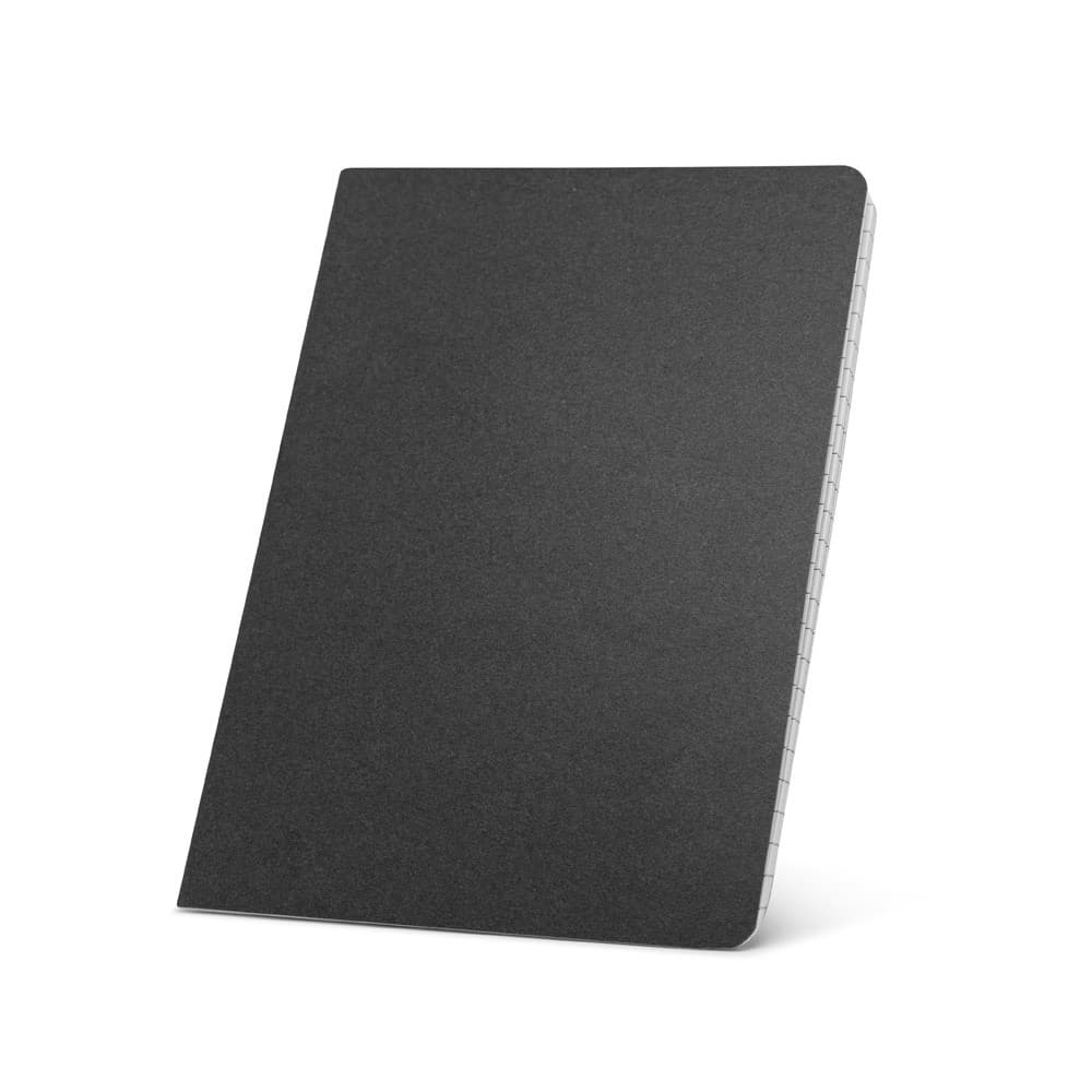 ECOWN. Bloco de notas A5 com folhas pautadas — Preto