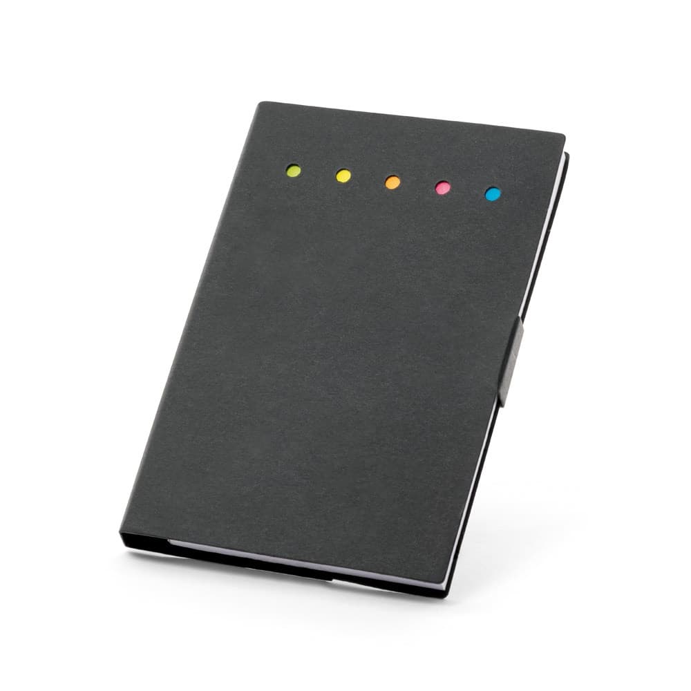 COOPER II. Bloco de notas adesivas com 6 conjuntos — Preto