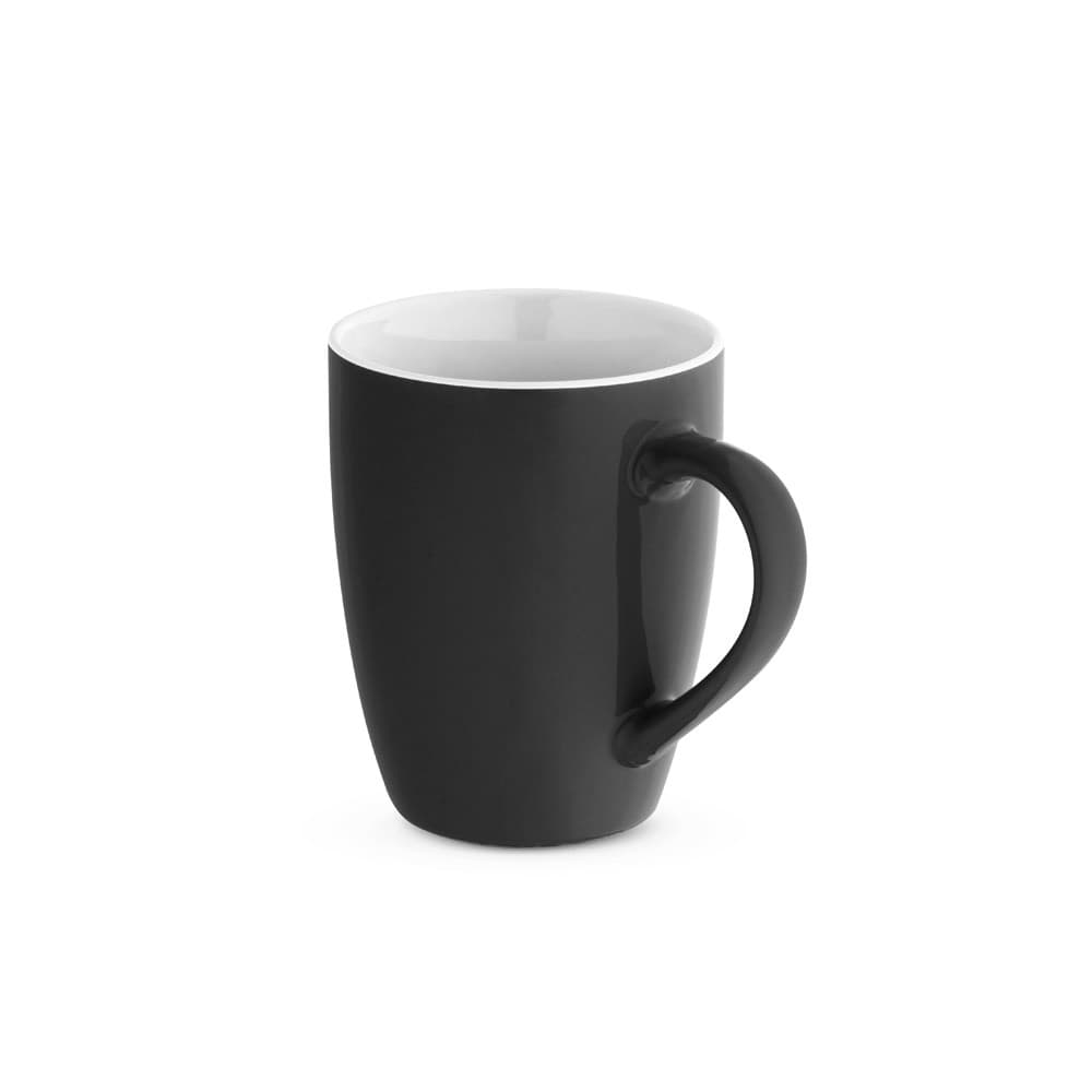 CINANDER. Caneca em cerâmica com acabamento brilhante 370 mL — Preto