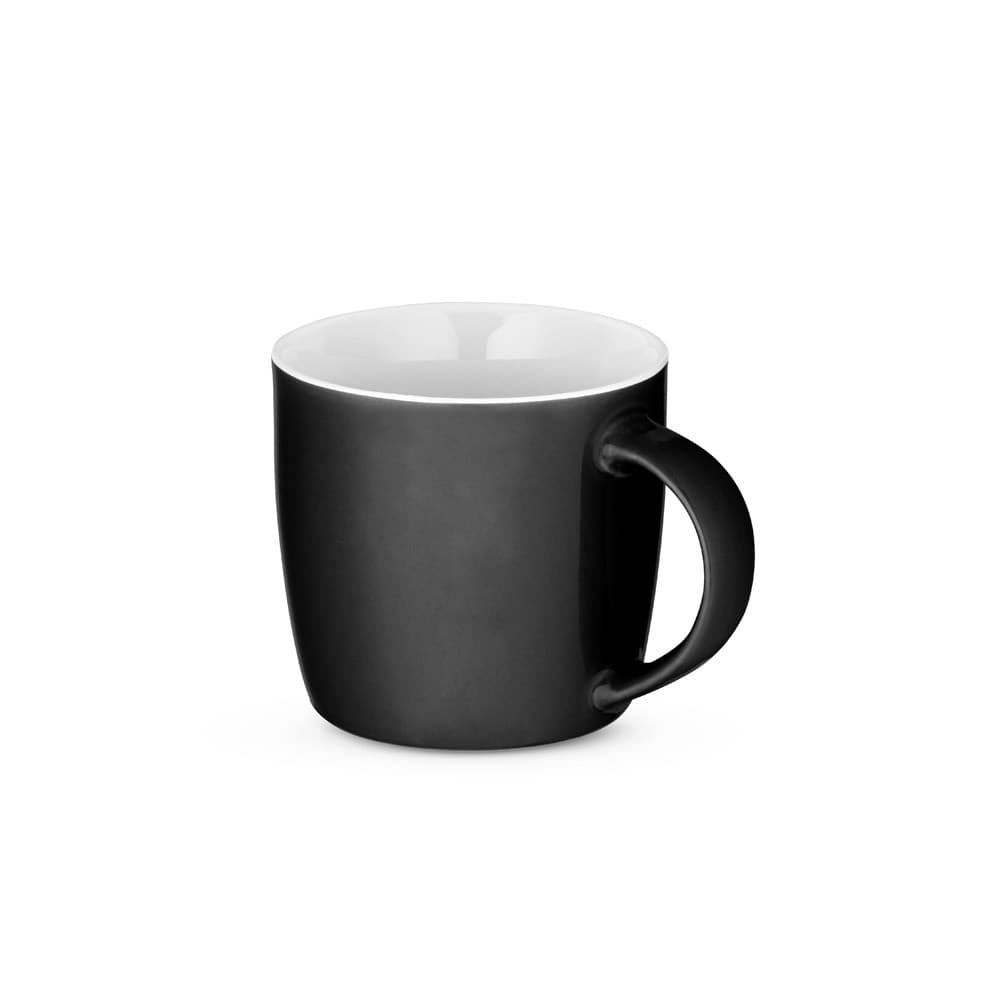 COMANDER. Caneca em cerâmica com acabamento brilhante 370 mL — Preto