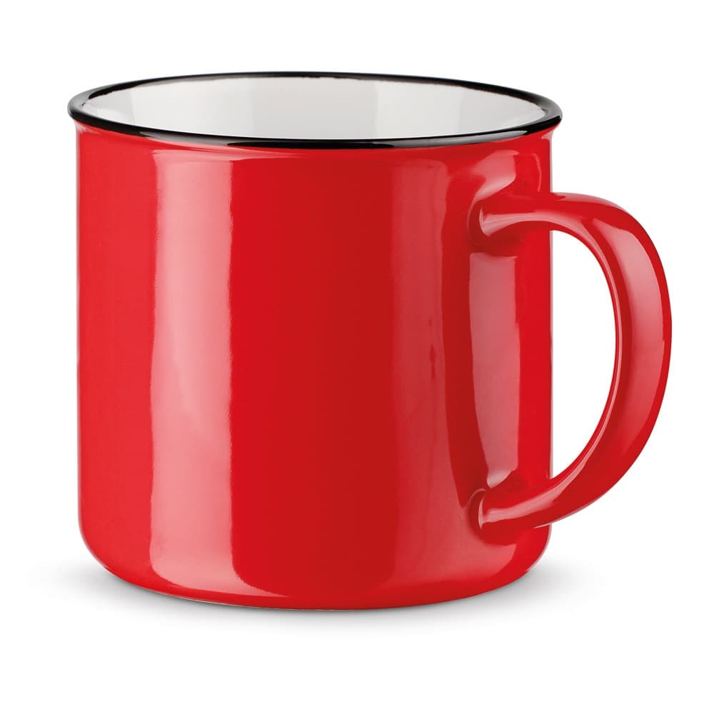 VERNON. Caneca em cerâmica 340 mL — Vermelho