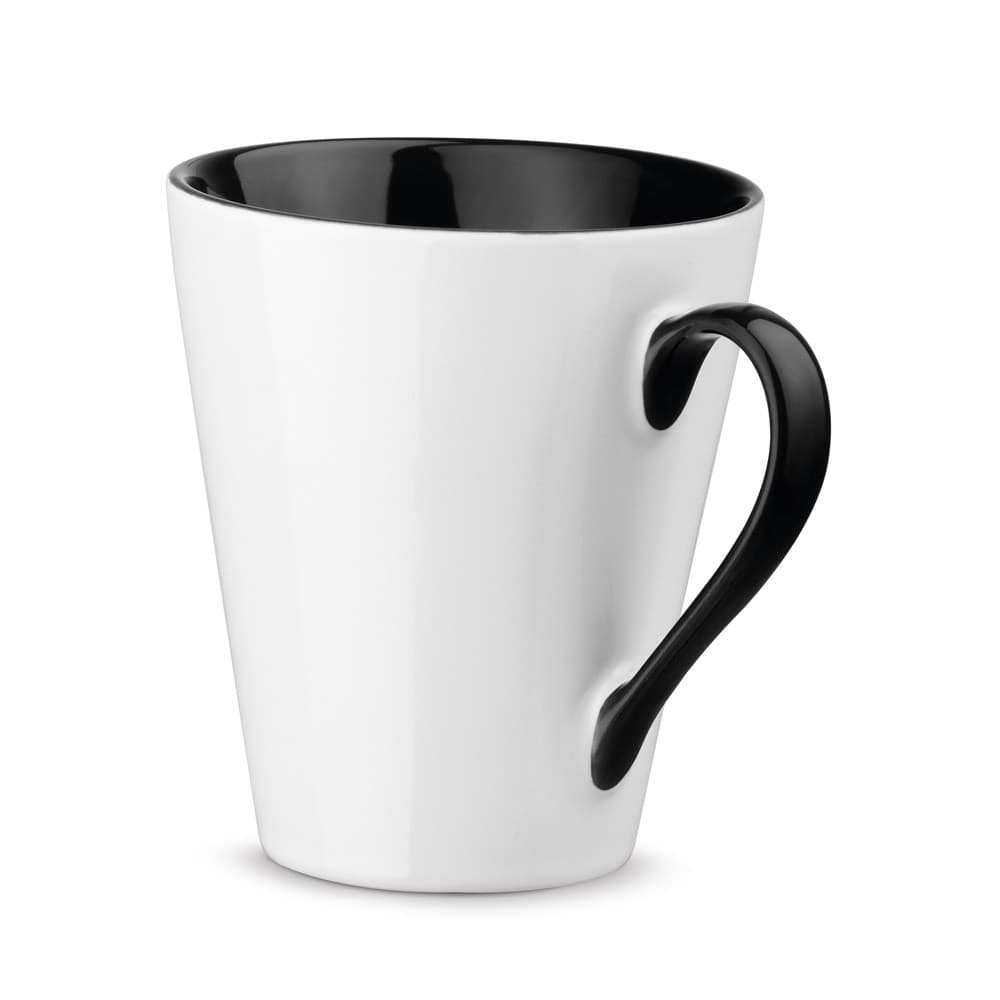 COLBY. Caneca em cerâmica 320 mL — Preto