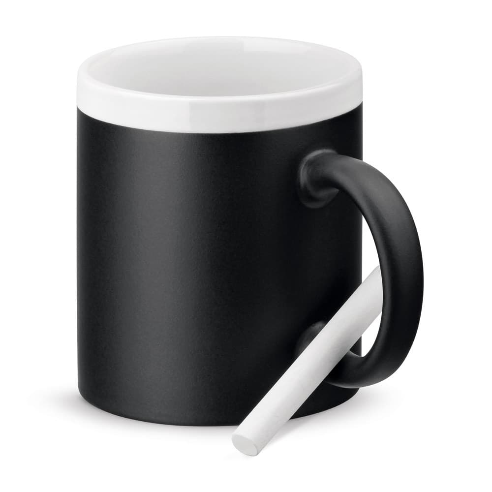 CHALKIE. Caneca em cerâmica 360 mL — Branco