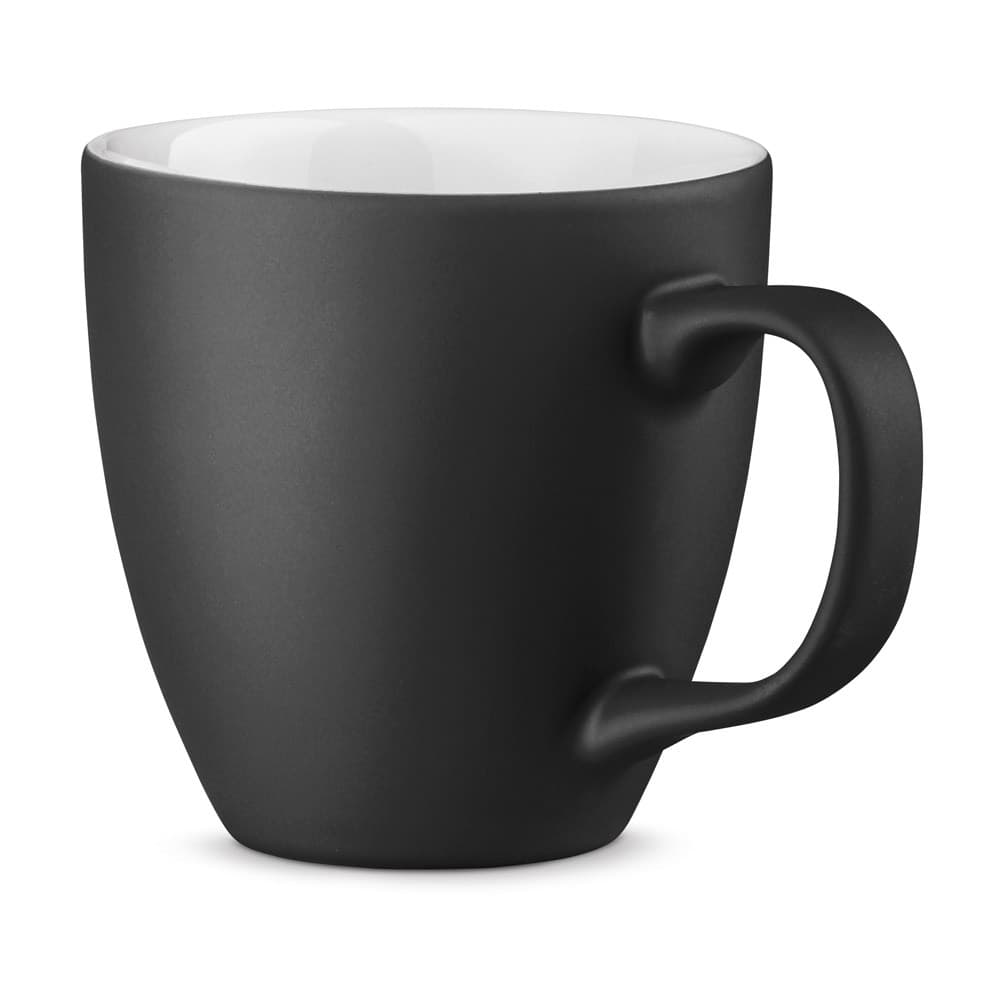 PANTHONY MAT. Caneca em porcelana com hidroglaze 450 mL — Preto