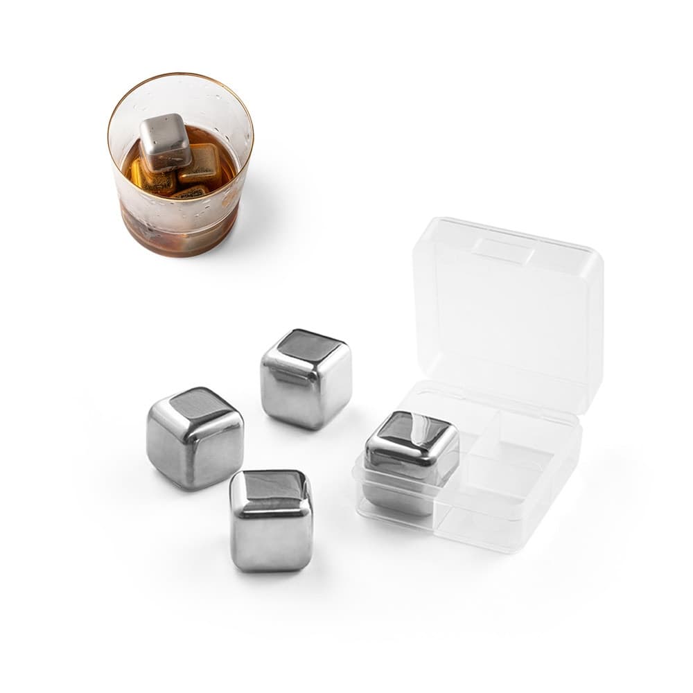 GLACIER. Conjunto de cubos reutilizáveis em aço inoxidável