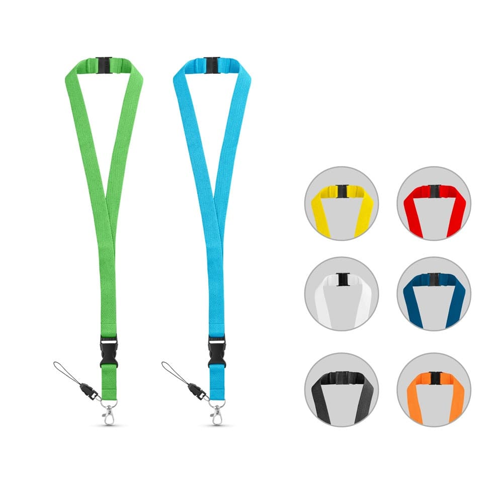 MURRAY. Lanyard em poliéster com mosquetão em metal