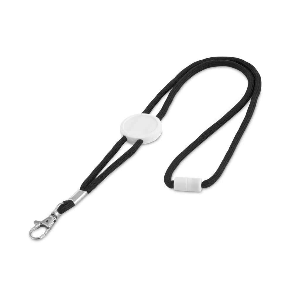 WEAVE. Lanyard em poliéster — Preto