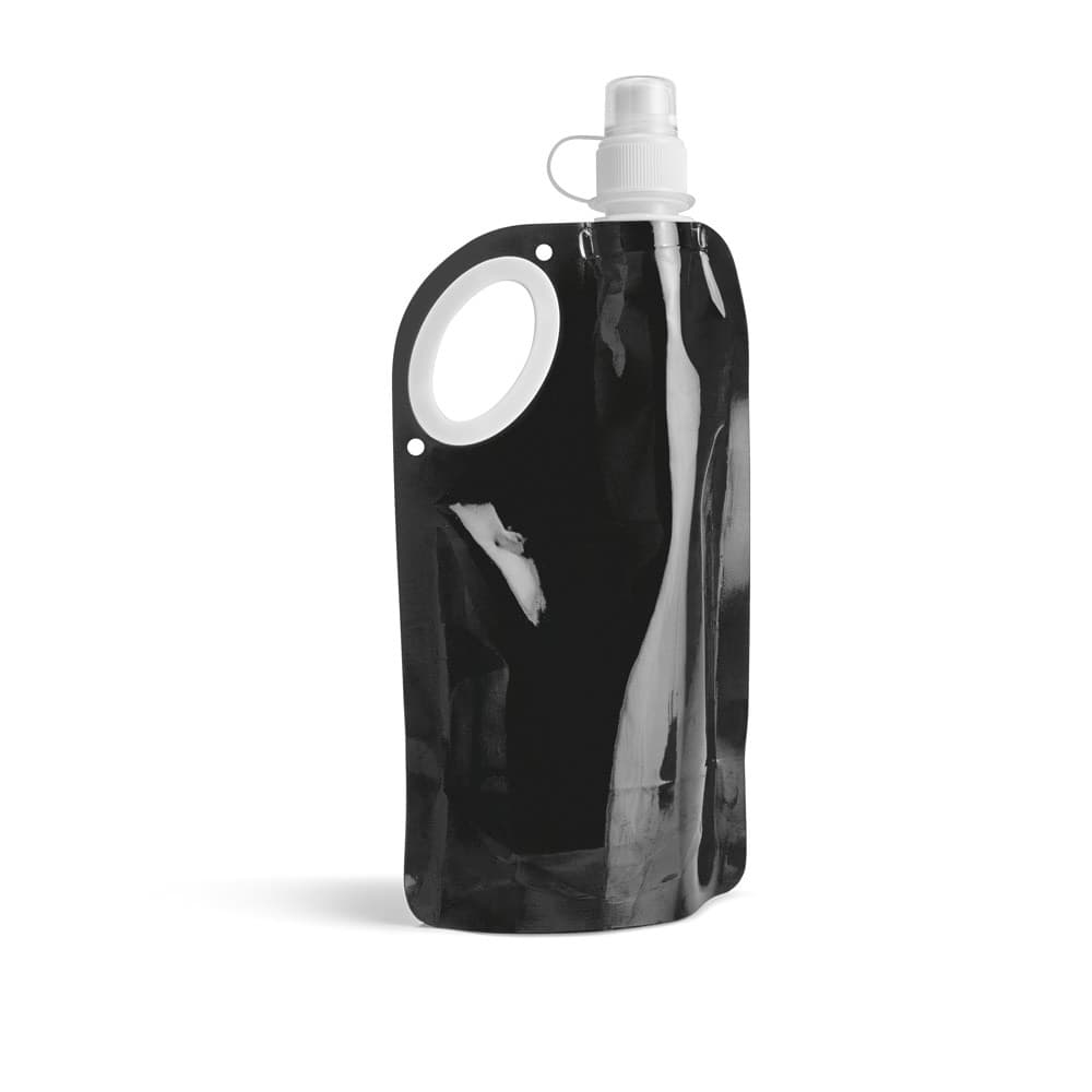 HIKE. Garrafa dobrável em PET, PA e PE 750 mL — Preto