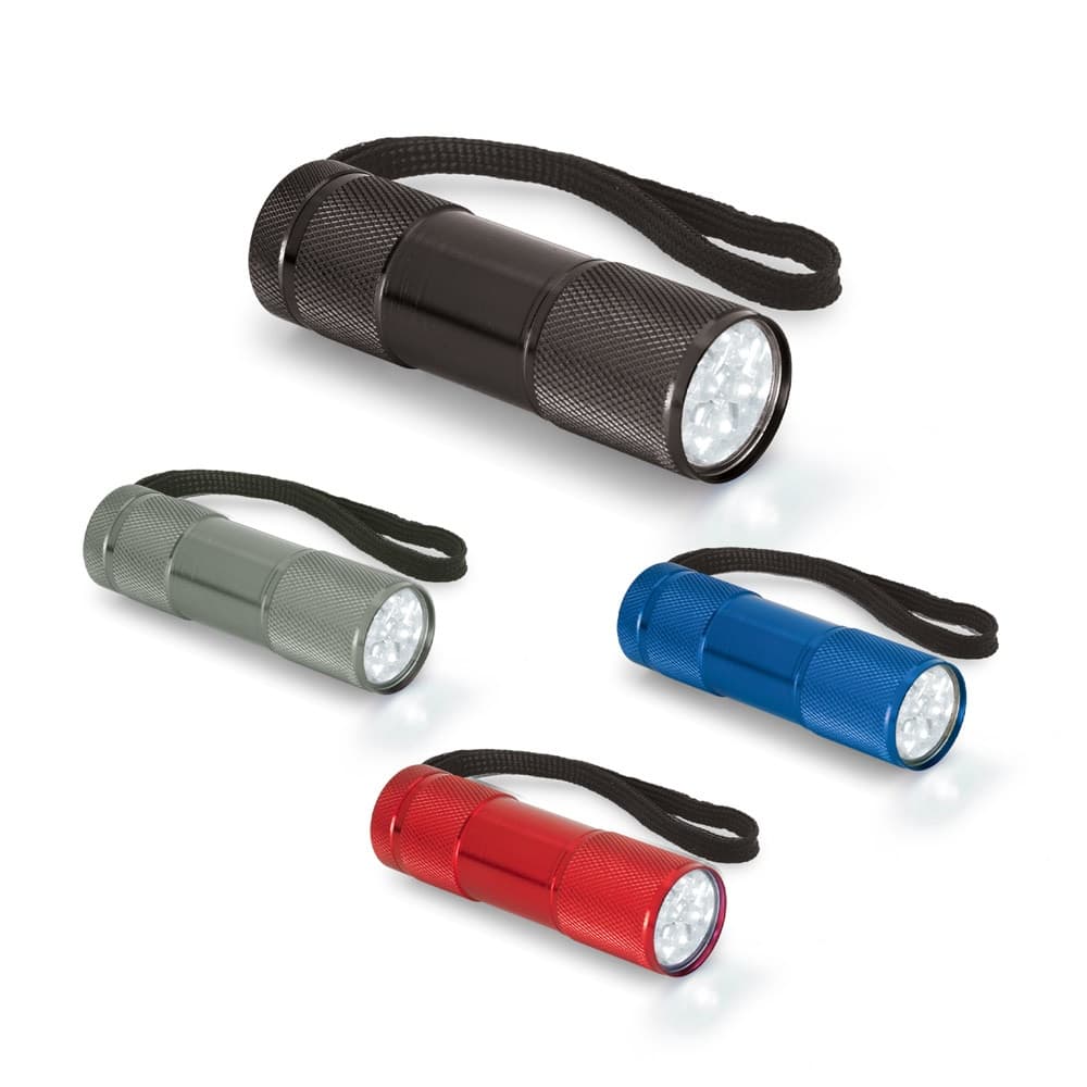 FLASHY. Lanterna em alumínio com 9 LEDs
