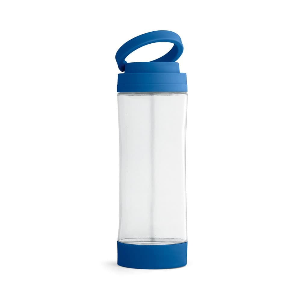 QUINTANA. Garrafa de desporto em vidro com tampa em PP 390 mL — Azul royal