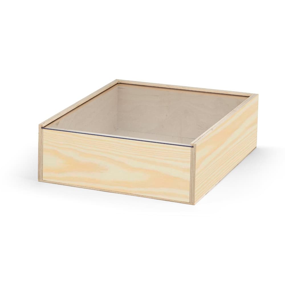 BOXIE CLEAR L. Caixa de madeira L — Natural escuro