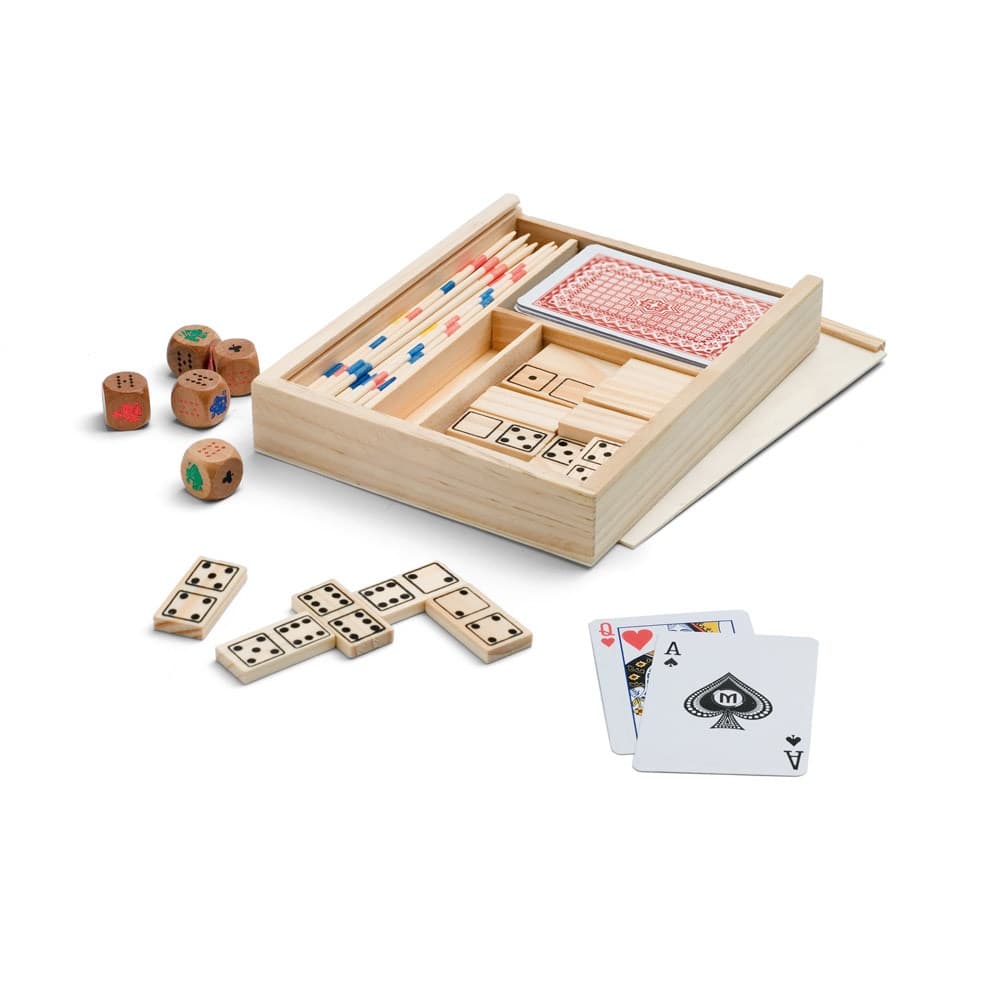 PLAYTIME. Conjunto de jogos 4 em 1 — Natural claro