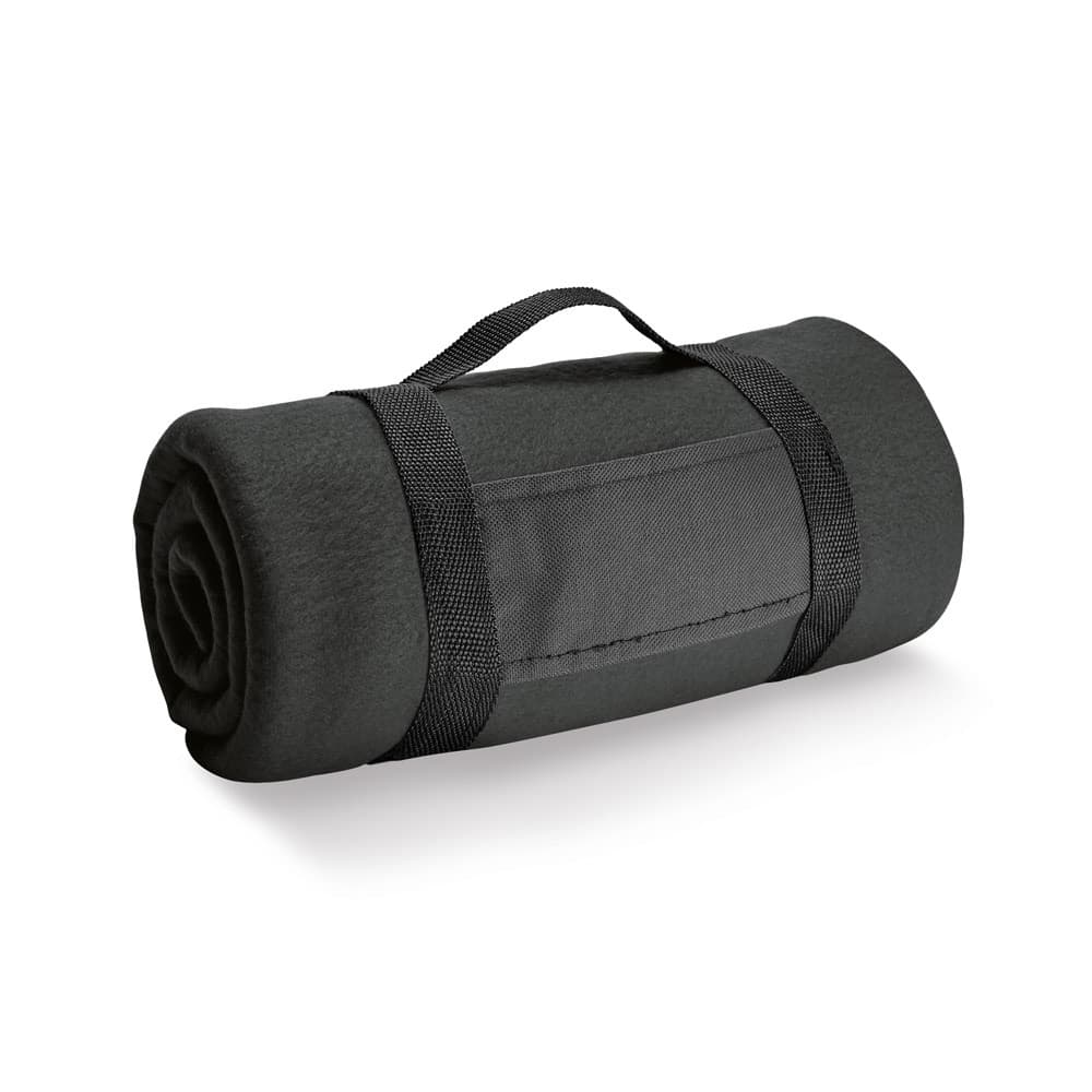 THORPE. Manta polar (180 g/m²) com pega amovível — Preto