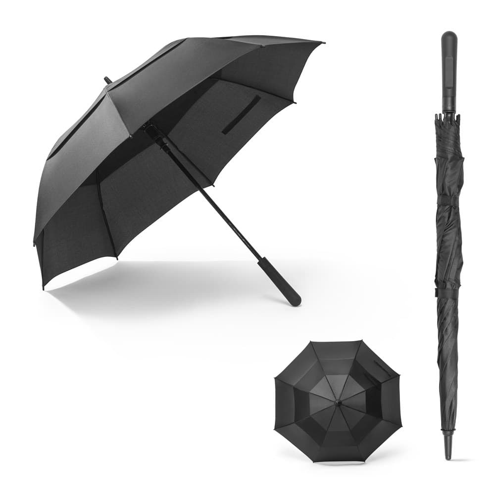 GAVIN. Guarda-chuva de 27'5'' em poliéster reciclado (100% rPET) com abertura automática