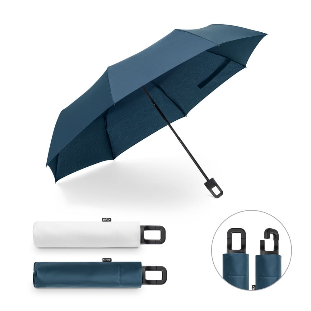 GEORGE. Guarda-chuva de 21'' em poliéster reciclado (100% rPET) 190T pongee à prova de vento