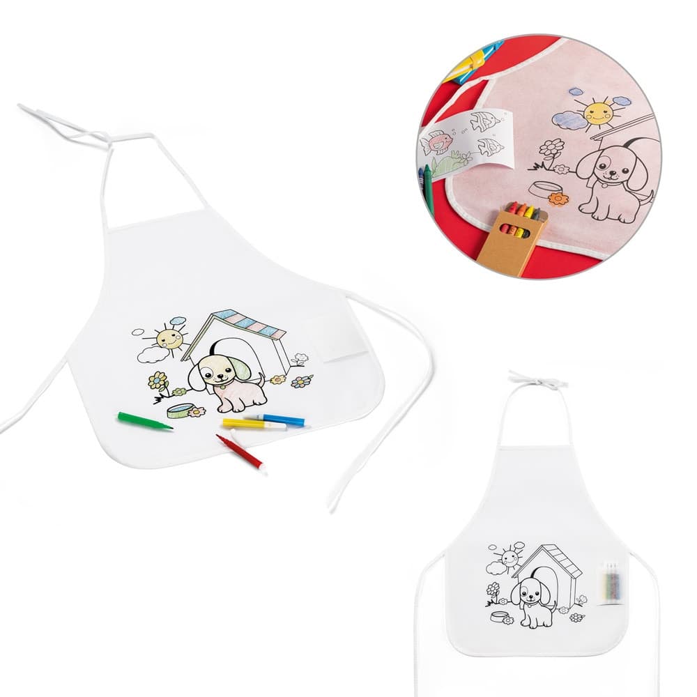 NILO. Avental em non-woven de criança para colorir (80 g/m²)