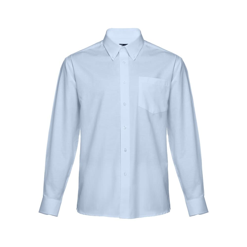 THC TOKYO II. Camisa oxford de manga comprida para homem — Azul claro