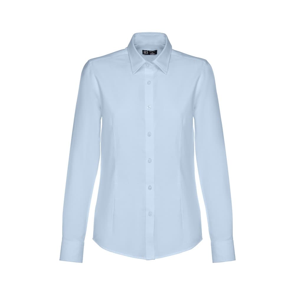 THC TOKYO WOMEN II. Camisa oxford de manga comprida para senhora — Azul claro