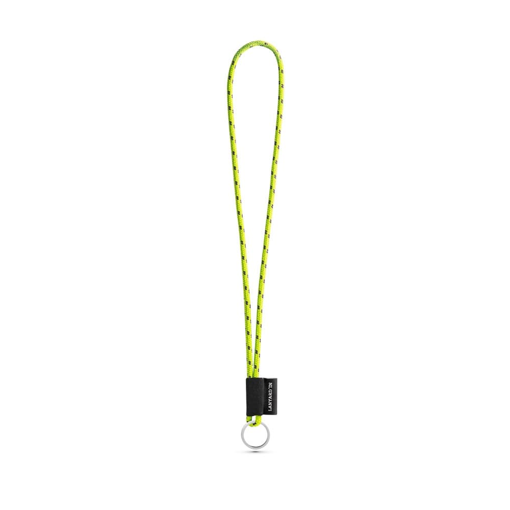 SET Lanyard NAUTIC Long (Ø 5 mm) com Argola Ø 32 mm — Amarelo Néon