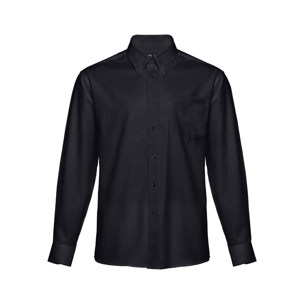 THC TOKYO. Camisa oxford de manga comprida para homem — Preto