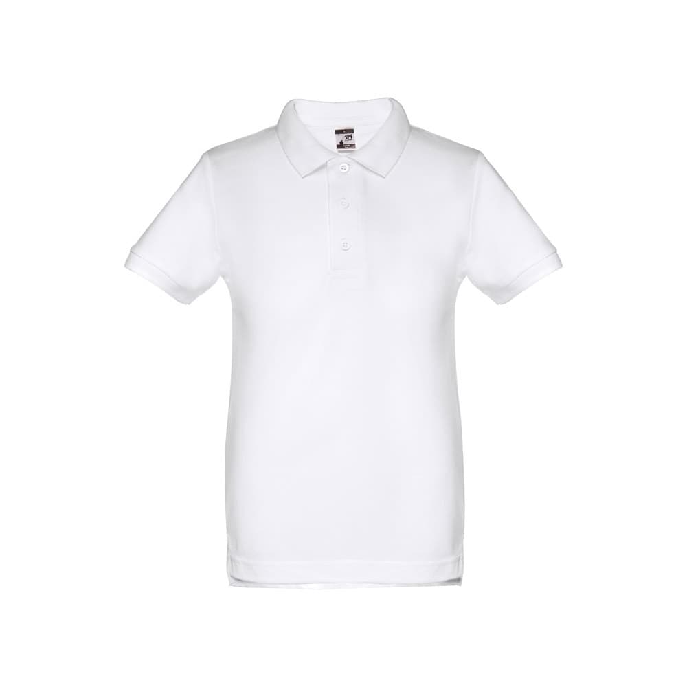 THC ADAM KIDS WH. Polo para criança (unissexo) de manga curta. Cor branca — Branco