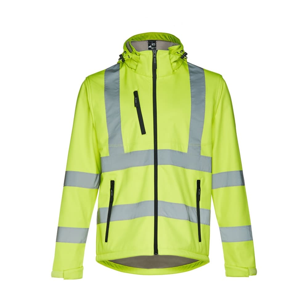 THC ZAGREB WORK. Casaco unissexo softshell de alta-visibilidade — Amarelo hexachrome