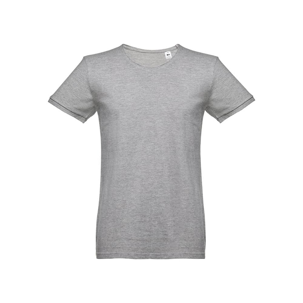 THC SAN MARINO. T-shirt de manga curta para homem em algodão penteado — Cinzento claro matizado