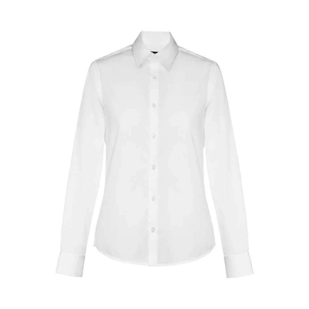THC PARIS WOMEN WH. Camisa popelina de manga comprida para senhora. Cor branca