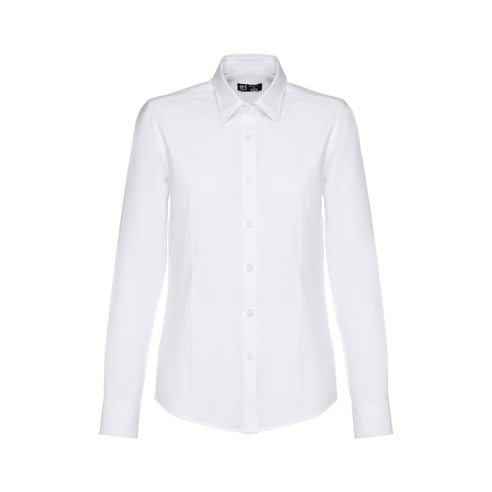 THC TOKYO WOMEN WH. Camisa oxford de manga comprida para senhora. Cor branca — Branco