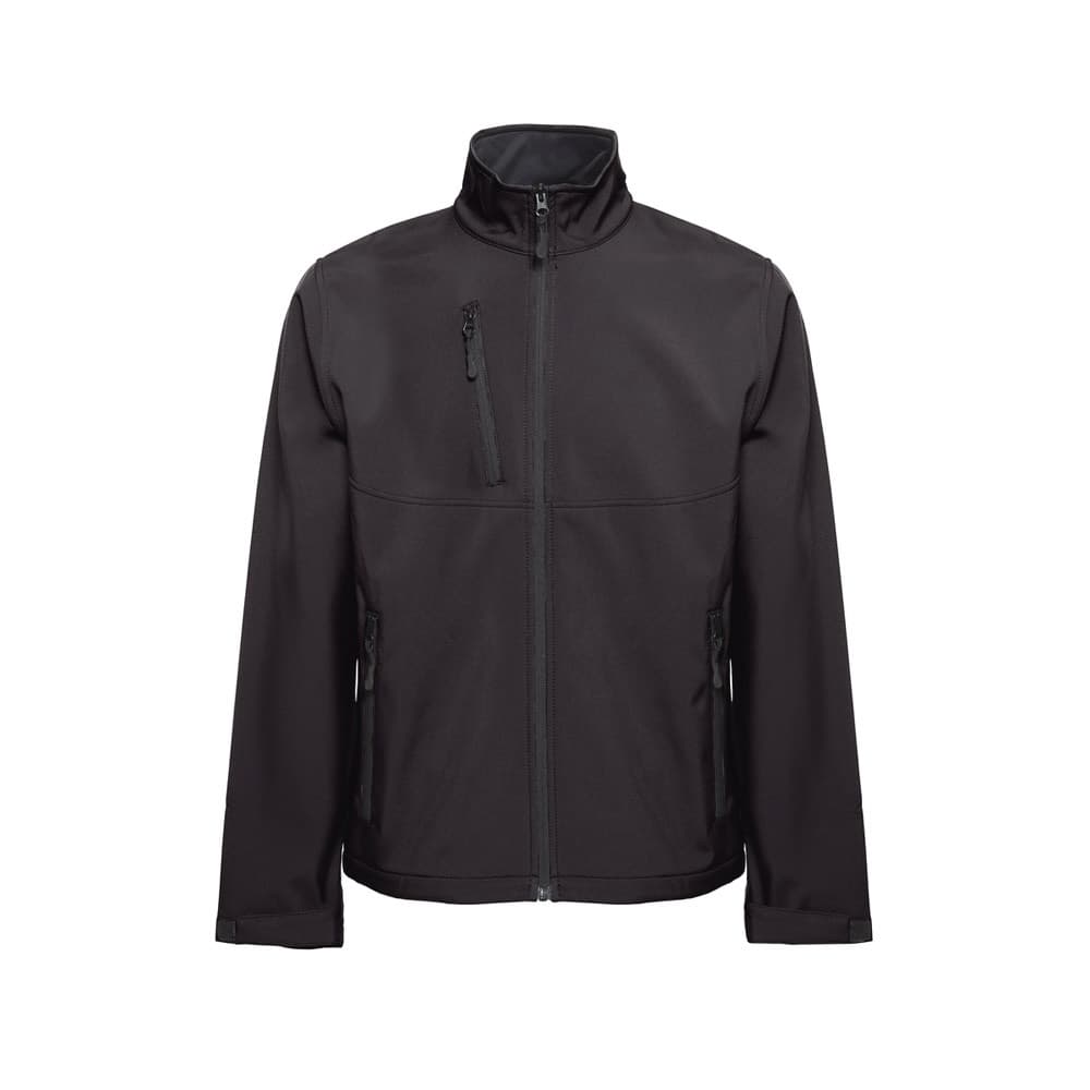 THC EANES. Casaco softshell (unissexo) em poliéster e elastano — Preto
